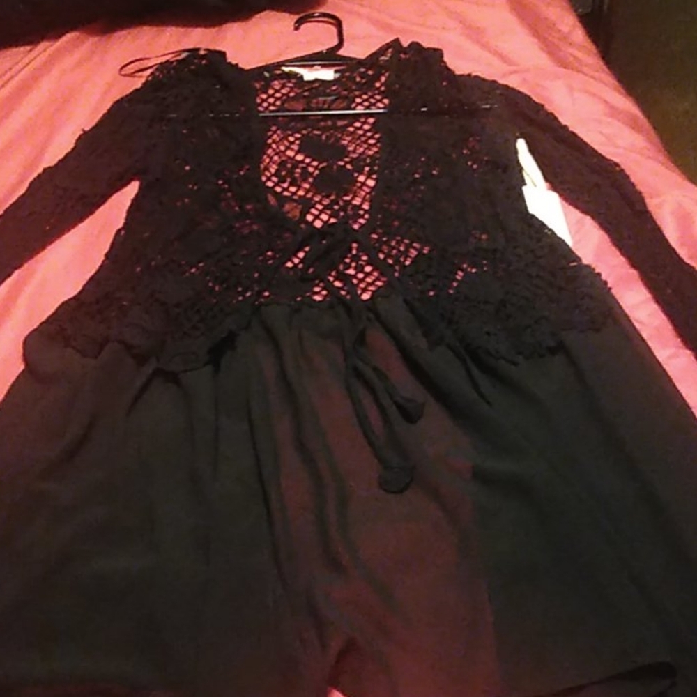 Black See through cover up